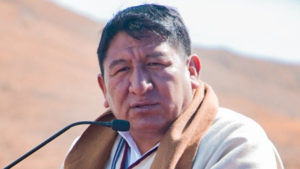 Gobernador de Potosí, Jhonny Mamani. Foto: Correo del Sur.