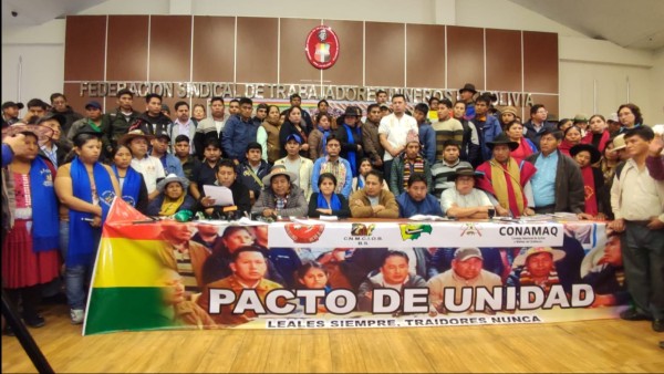Pacto de Unidad afín a Evo Morales. Foto: ANF