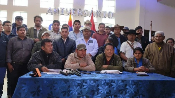 Reunión del nuevo Pacto de Unidad afín a Evo Morales. Foto: Captura.