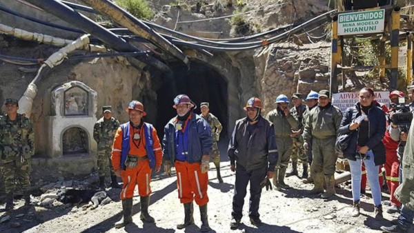 Mineros en Huanuni.