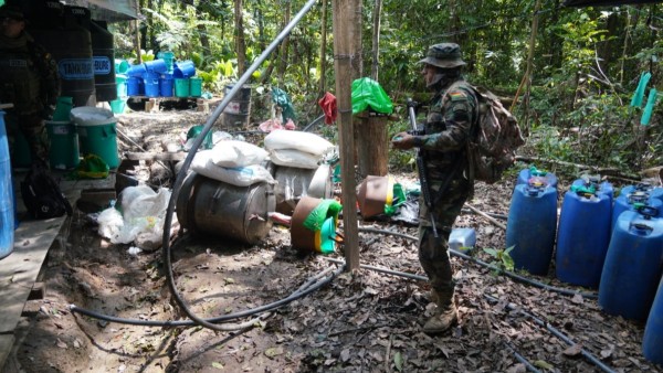 Un operativo antidrogas. Foto: Ministerio de Gobierno