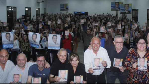 Campaña por Massa en Bermejo. Foto: Aldo Adolfo Leiva