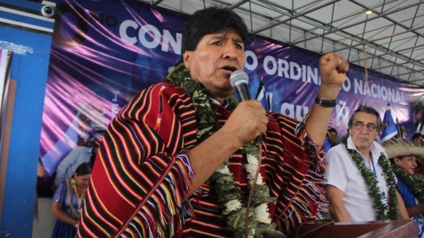 El expresidente Evo Morales inauguró el congreso del MAS. Foto: RRSS