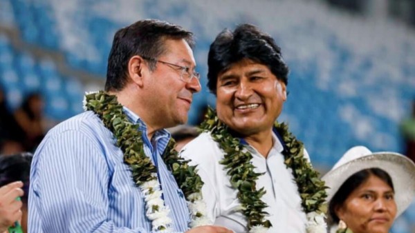 Evo Morales y Luis Arce reunidos en una anterior oportunidad en Chimoré.