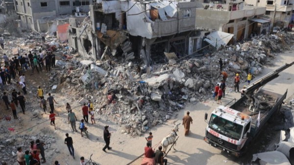 La destrucción tras los bombardeos en la Franja de Gaza.