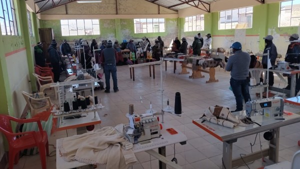 Centro de producción de textiles. Foto: Cortesía