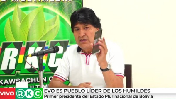 El expresidente Evo Morales en entrevista en Kawsachun Coca. Foto: Captura.