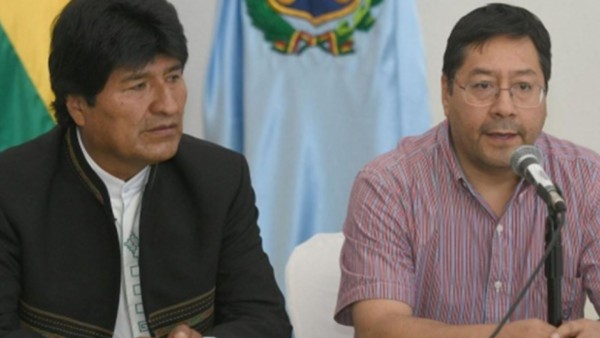 Evo Morales y Luis Arce. Foto: ABI