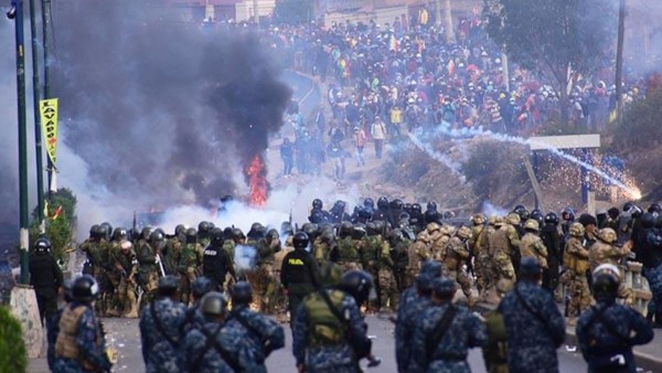 La intervención de la Policía y FFAA en Huayllani, Cochabamba. Foto: archivo