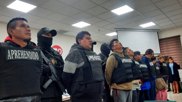 Banda criminal desarticulada por la Policía. Foto: Policía Boliviana
