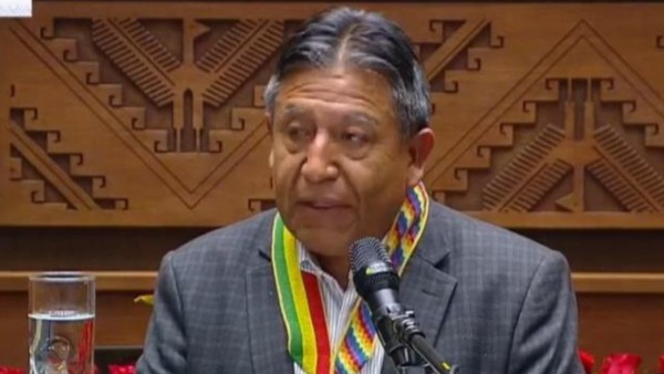 David Choquehuanca, vicepresidente de Bolivia y presidente de la Asamblea Legislativa