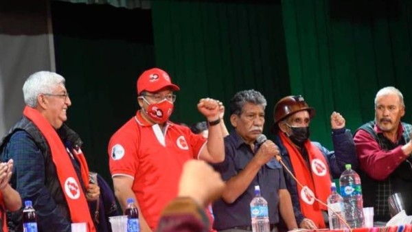 El presidente Luis Arce en el congreso del Partido Socialista en 2021. Foto: Twitter