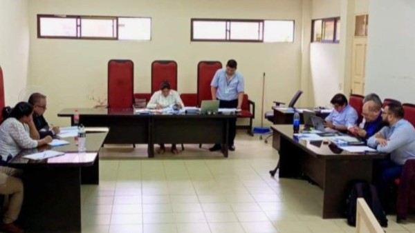 La audiencia en el juzgado de garantías constitucionales en Ivirgarzama. Foto: captura video