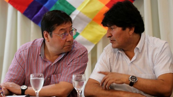 Luis Arce, presidente del Estado Plurinacional, y Evo Morales. Foto: ANF