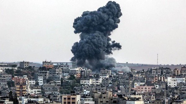Bombardeo israelí en la Franja de Gaza.