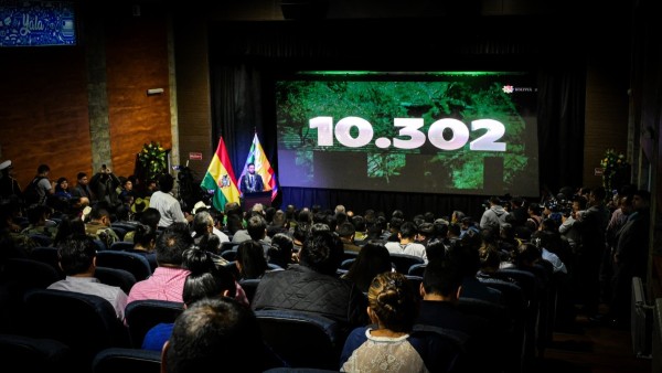 El ministro Eduardo Del Castillo durante una rueda de prensa. Foto: Ministerio de Gobierno