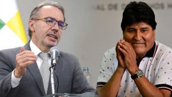 Jorge Richter y Evo Morales. Foto: composición ANF