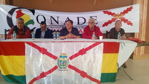 Miembros del Conade en reunión en la ciudad de Sucre. Foto. Conade