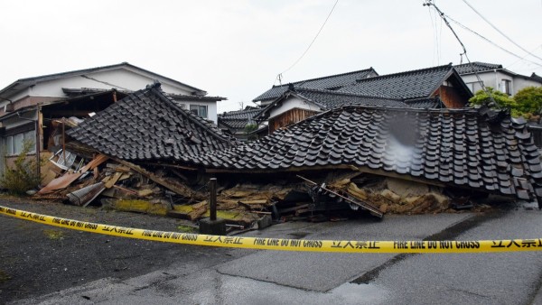 Una de las casas afectadas por el terremoto en Japón. Foto: BBC Mundo