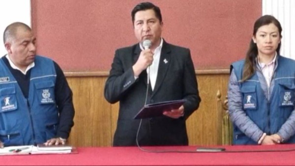 Alcalde de Oruro, Adhemar Wilcarani. Foto: Captura