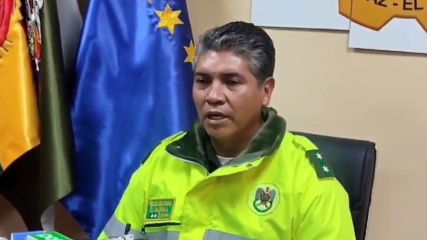 Jefe de la División Accidentes Tránsito de El Alto, Cristian Valdivia.