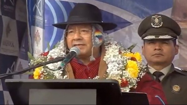 Presidente Luis Arce en El Alto. Foto: Captura