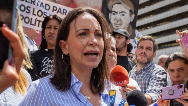 La candidata presidencial de la oposición, María Corina Machado.