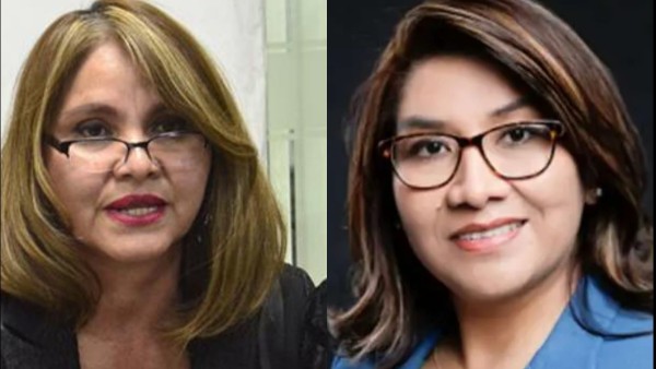 Nuria Gonzáles y Ángela Sánchez candidatas al TCP por Cochabamba. Foto: ANF