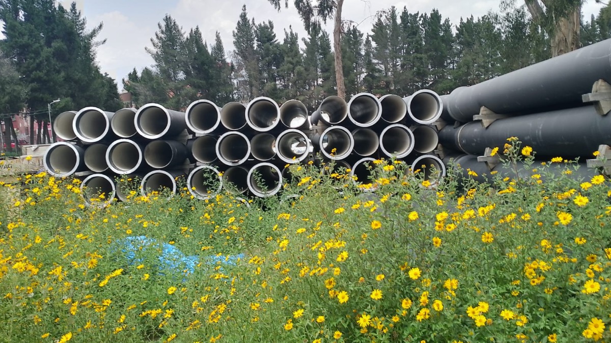 Las tuberías se encuentran en la Planta de Potabilización de Pampahasi. Foto: Gentileza.