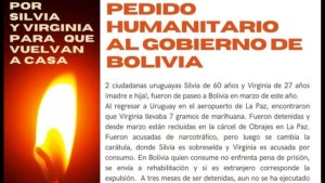 Campaña en Uruguay busca la liberación de 2 uruguayas detenidas en Bolivia por 7 gramos de marihuana
