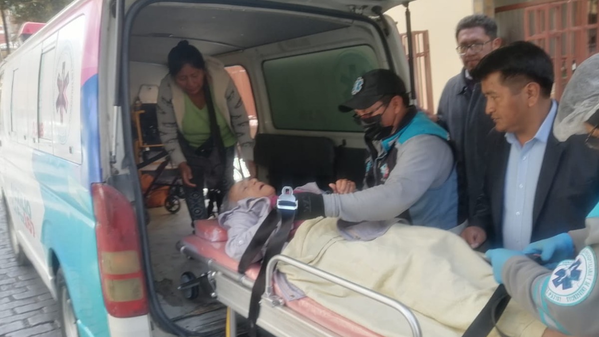 Carvajal fue auxiliada por personal del Hospital Cotahuma.