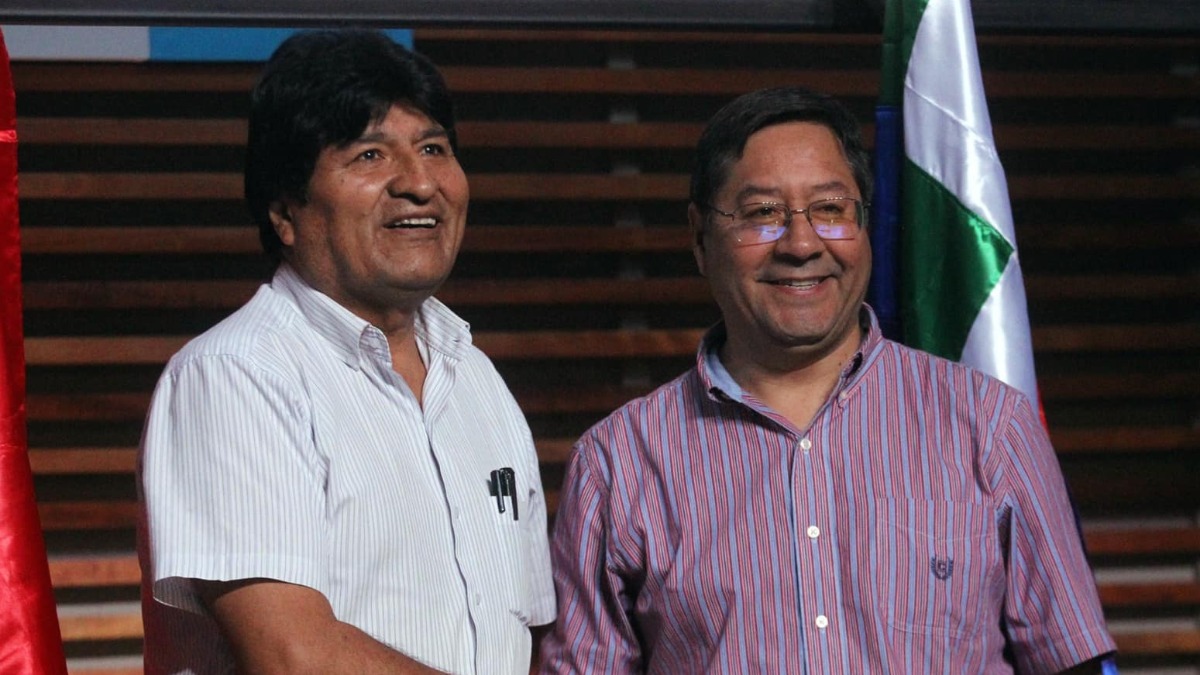 Evo Morales y Luis Arce. Foto: MAS