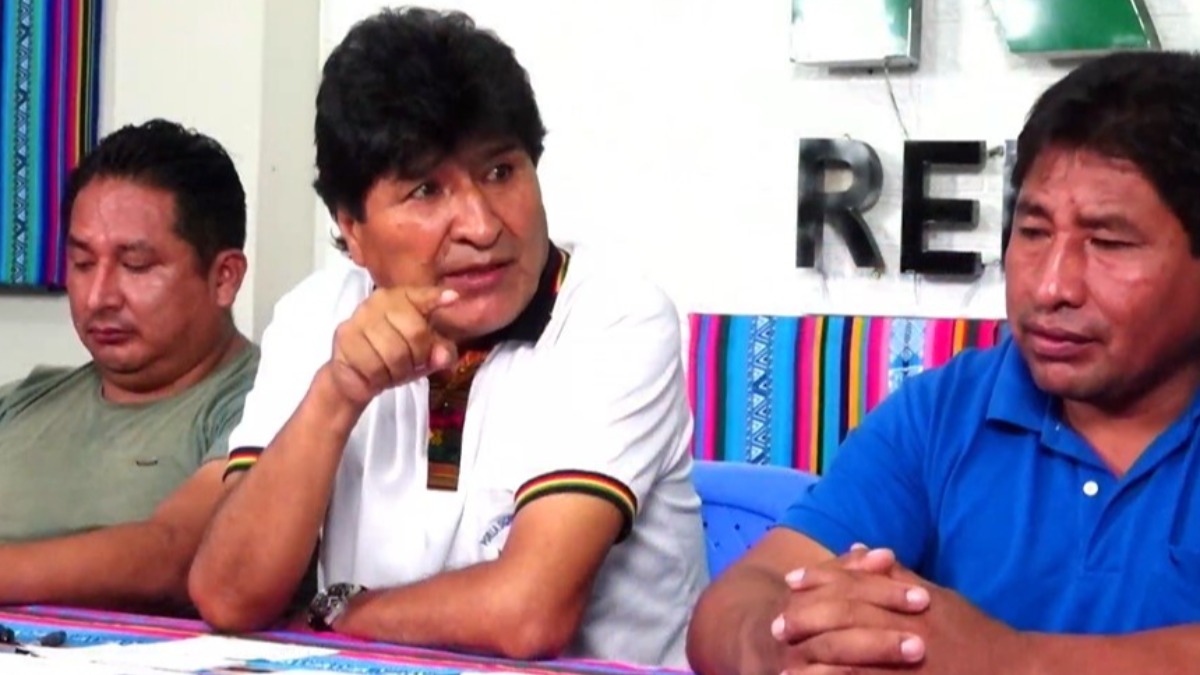 Expresidente Evo Morales en su programa en Kawsachun Coca. Foto: Captura