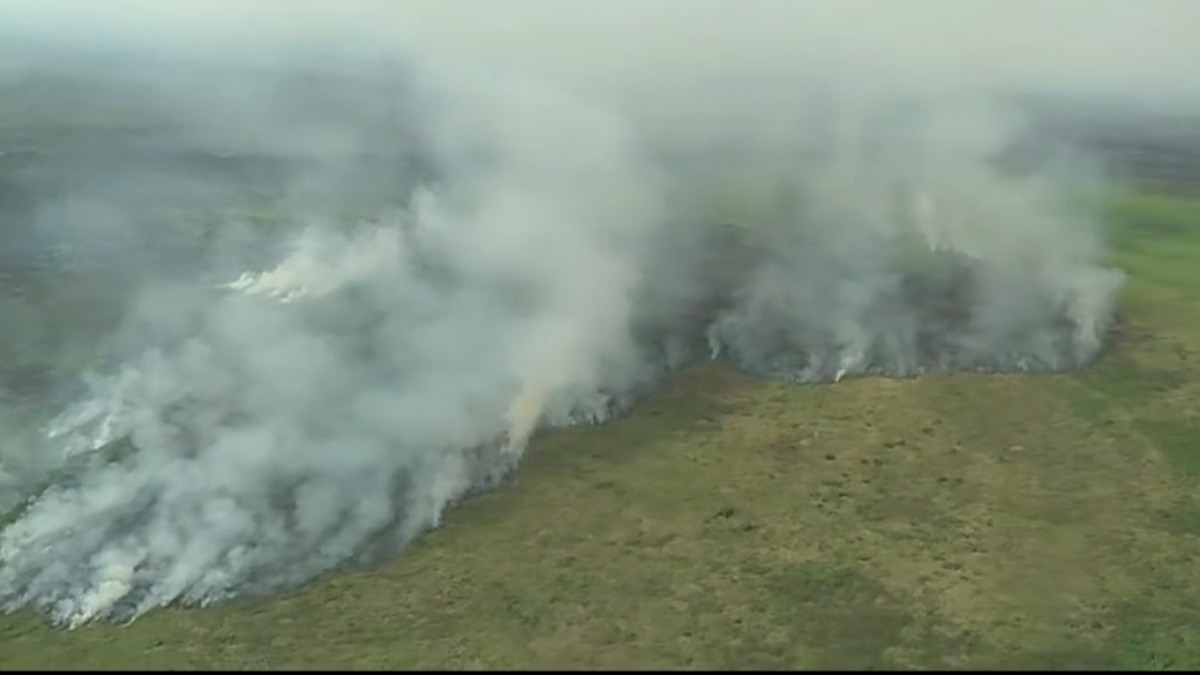 Incendio que se registró en el Parque nacional Otuquis. Foto: RRSS