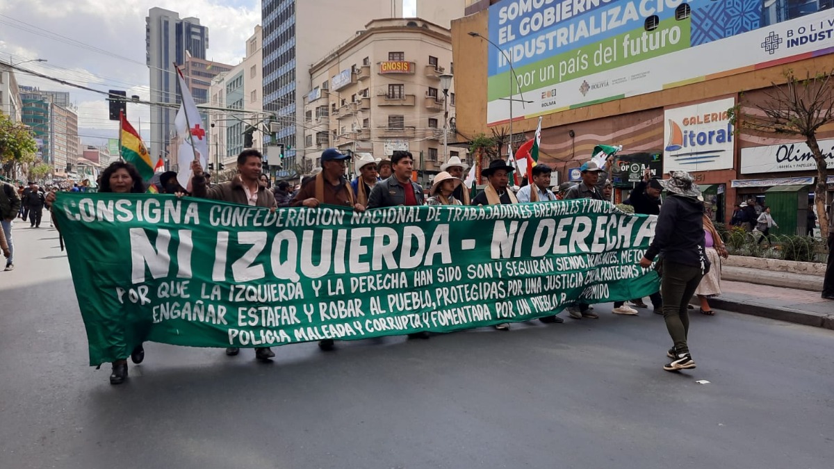 Los gremiales llegan a La Paz. Foto: ANF