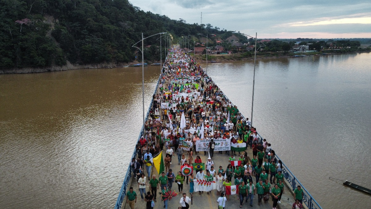 Marcha del participantes del XI Foro Social Panamazónico (FOSPA). Foto: ACCESO