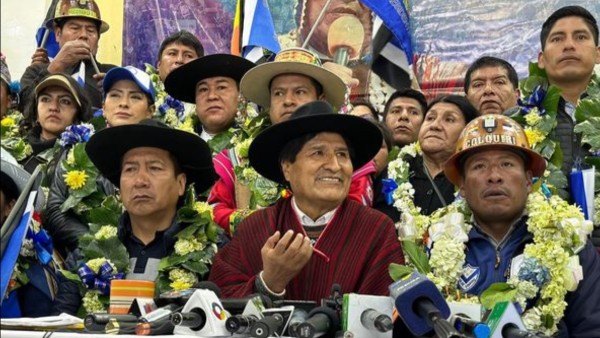 Evo Morales en un acto en la ciudad de El Alto. Foto: Captura