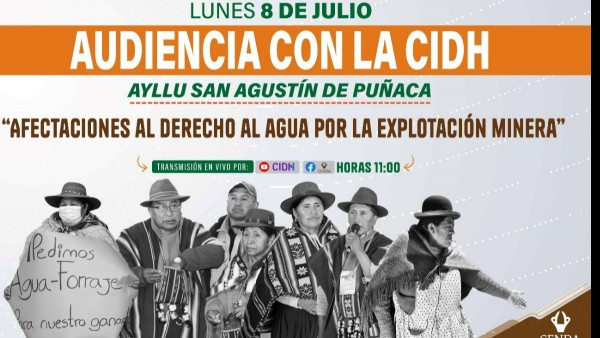 Ayllu Puñaca presenta ante la CIDH denuncia sobre afectaciones por la contaminación minera