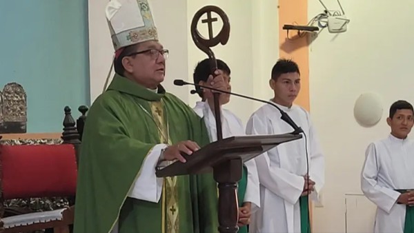 Monseñor Aurelio Pesoa OFM Obispo del Vicariato Apostólico del Beni. Foto CEB