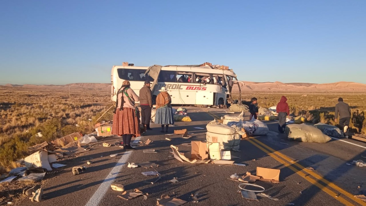 Accidente en la carretera Tambo Quemado. Foto: Captura