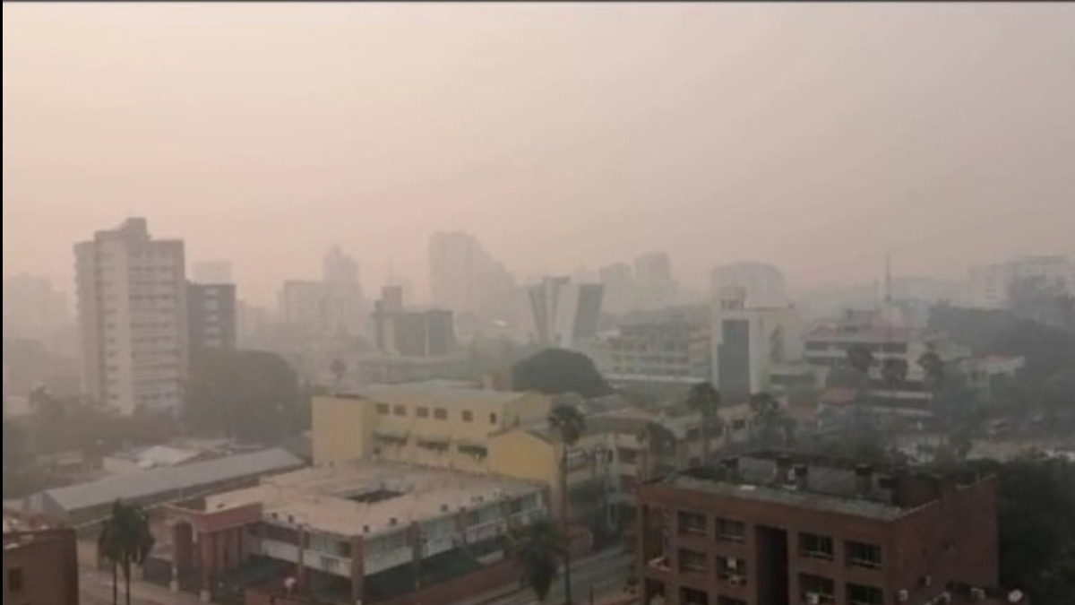 Contaminación del aire en Santa Cruz en 2023. Foto. Redes Sociales.