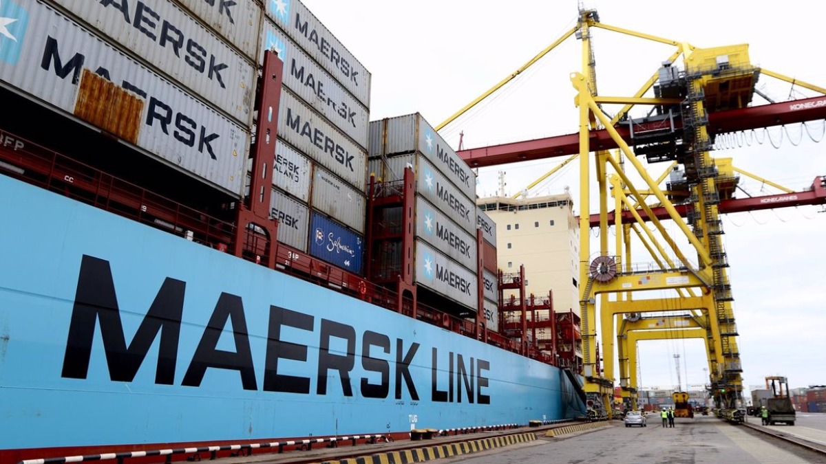 Contenedores trasladados por la naviera Maersk . Foto: Internet