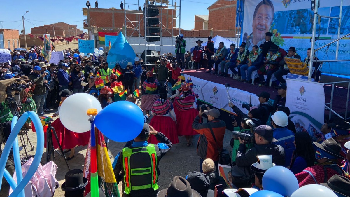 El acto de entrega del sistema de alcantarillado. Foto: Cooperación Española