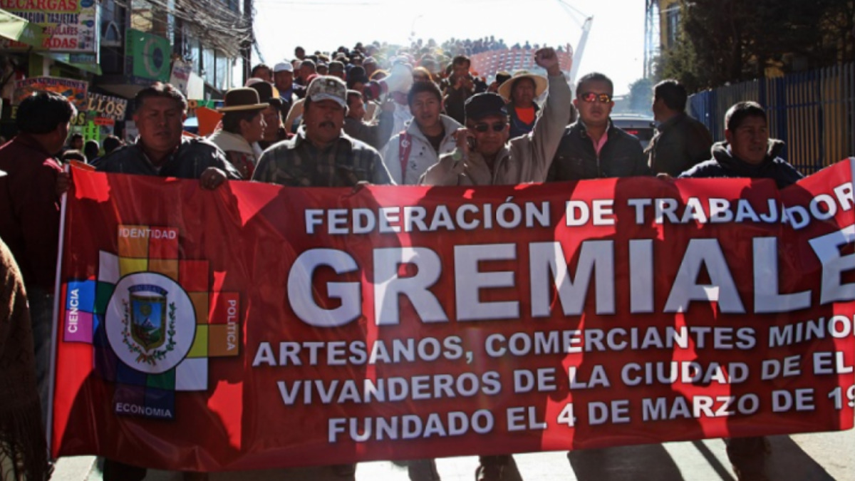 Gremiales de la ciudad de El Alto. Foto: Urgente.bo