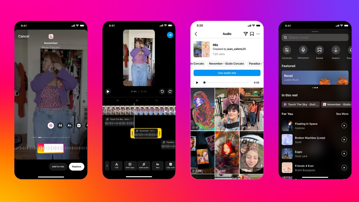 Instagram introduce el audio multipista en los Reels.  Foto: Meta