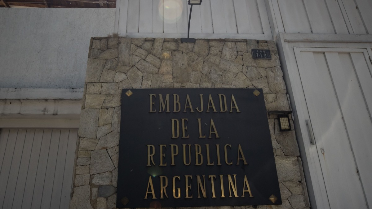 Instalaciones de la embajada de Argentina en Venezuela.