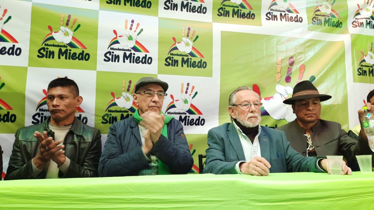 Juan Del Granado junto a Javier Bejarano en el relanzamiento del MSM. Foto: ANF