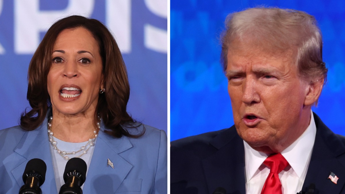 La actual vicepresidenta de EEUU, Kamala Harris, y el expresidente y candidato republicano, Donald Trump.