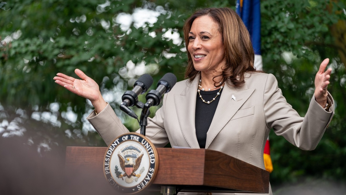 La vicepresidenta de Estados Unidos y aspirante a la Casa Blanca, Kamala Harris.