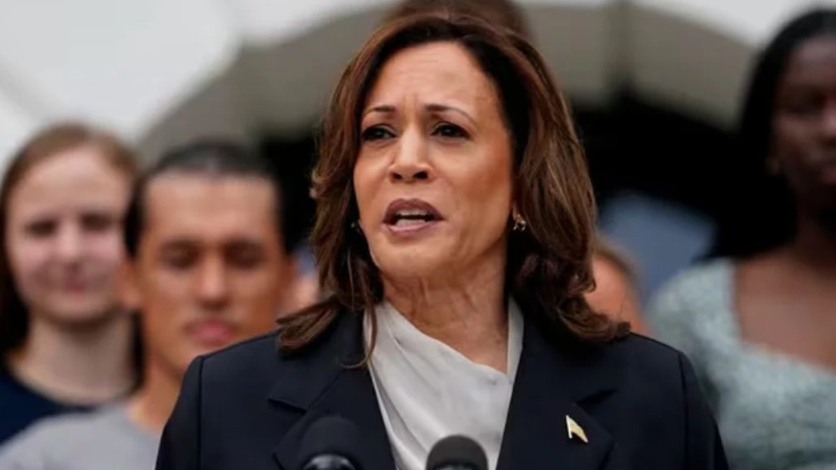 La vicepresidenta estadounidense y aspirante a candidata presidencial del Partido Demócrata, Kamala Harris.